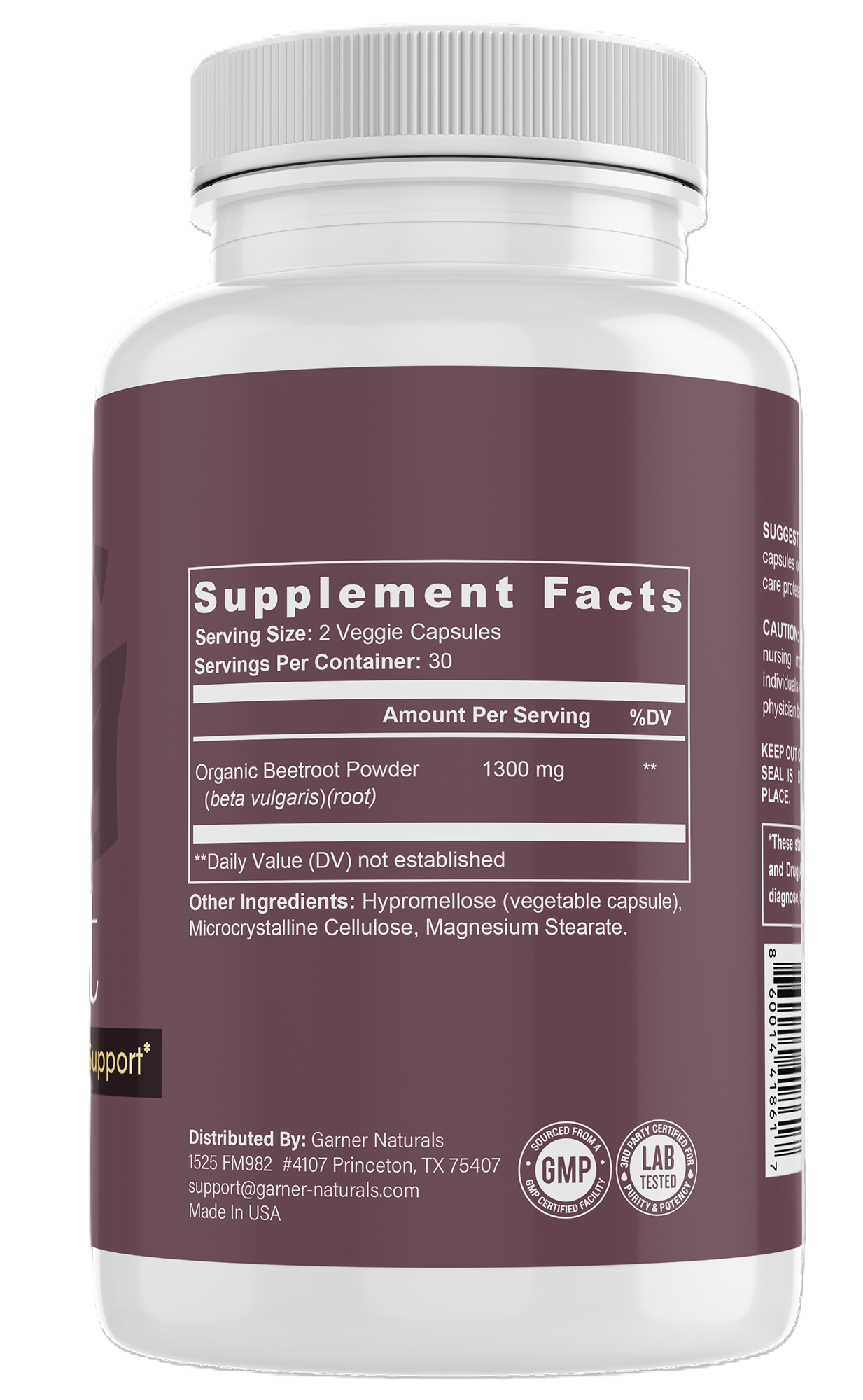 Beetroot Capsules | Natural Circulation & Energy Support Supplement