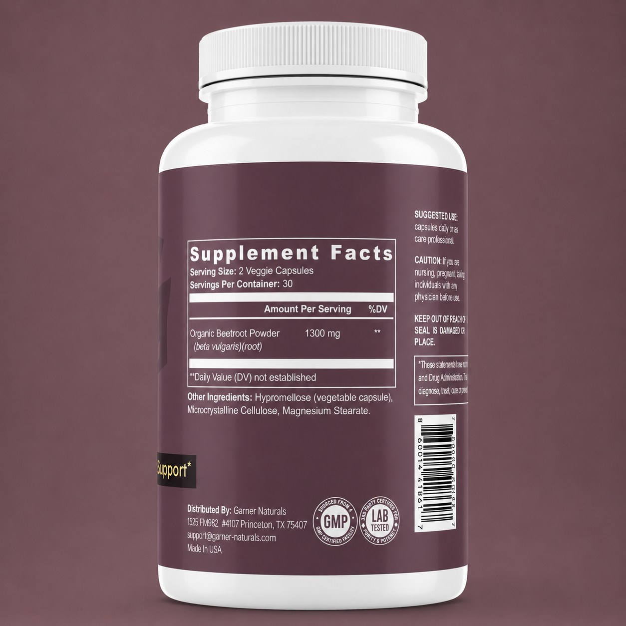 Beetroot Capsules | Natural Circulation & Energy Support Supplement
