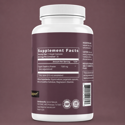 Beetroot Capsules | Natural Circulation & Energy Support Supplement